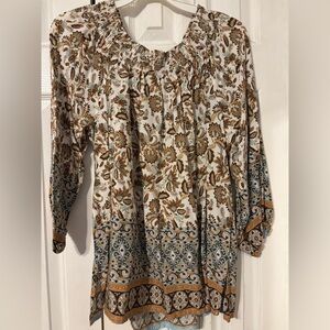 Stella & Ginger Floral Print Women's Top